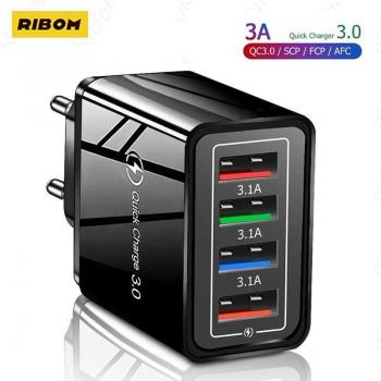 Chargeur rapide 3.0 Pro – Station de charge pour iPhone, Xiaomi Mi, Huawei et Samsung S10‑S8