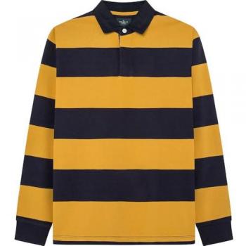 Polo de rugby amarillo para hombre