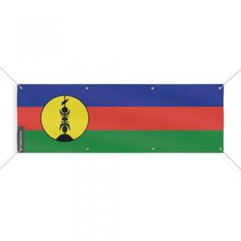 8 Grommet New Caledonia Flag Banner 150x450 cm