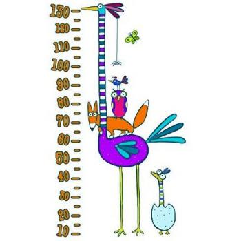 Wallskin Adesivo Murale Struzzo Multicolore 68x98 cm