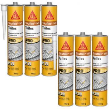 Lot de 6 adhésifs tuiles Sika Flex 145 – 490 g