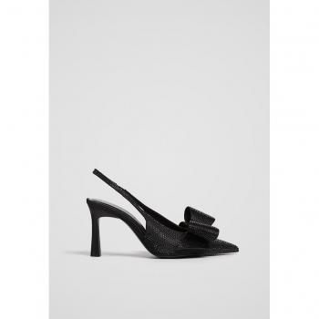 Scarpine Stradivarius Nero con Tacco Scintillante 36