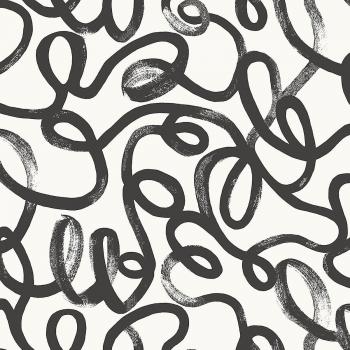Holden Decor Squiggle Black & White Wallpaper