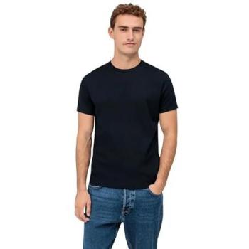 OLYMP Casual T-Shirt mit geripptem Ausschnitt