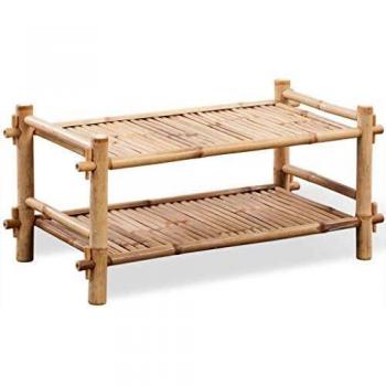 2-Tier Bamboo Shoe Rack