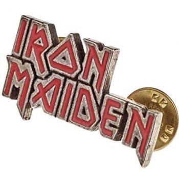 Iron Maiden Enamelmed Logo Pin – Silver Band Badge