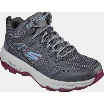 Women's Plus Size Stretch Knit Sneakers, Grey, Size 6.5, Polyester/Leather