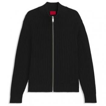 SRITON Herren‑Rippjacke – Regular Fit, Schwarz, S