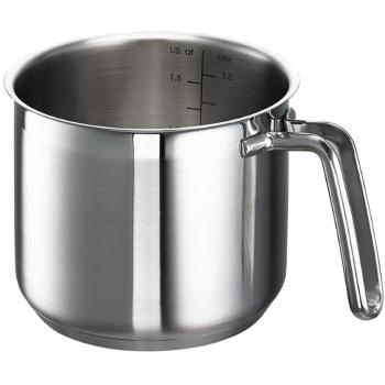 Schulte‑Ufer Milchtopf Little Lilly – 1‑teiliger Topf, 1,9 L, Ø 14 cm, silberfarben