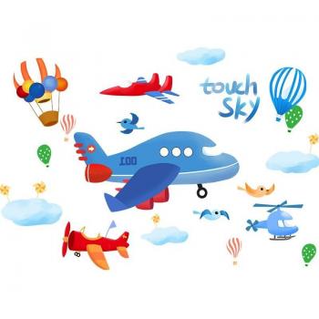 Baby Bedroom Rocket Height Measurement Wall Decals