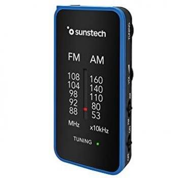 Suntech RPC6BL Blue Mini FM/AM Player – Battery Operated