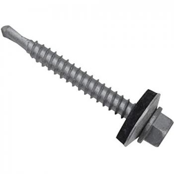 TechFast Steel Hex Screws with Washer for Roofing Sheets by ForgeFix, No. 3 Tip, 5.5 x 70 mm
