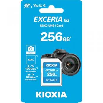 MicroSDXC 256 Go Kioxia Lnex2L256GG4 – Mémoire Flash, Classe 10, UHS‑I