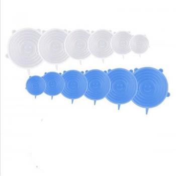 Couvercle alimentaire extensible en silicone, 6 pièces