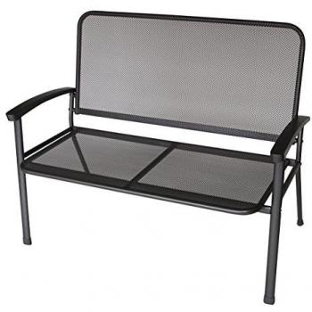 DEGAMO RIVO Gartenbank, 2-Sitzer, eisengrau, Streckmetall