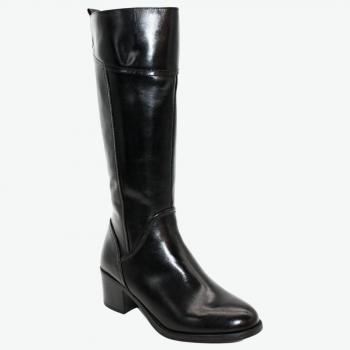 BOTAS DE CUERO NEGRO CAPRICE, TALLA 37, CON TALÓN BLÓQUEADO