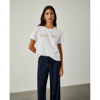 Camiseta de algodón para mujer con logo Lion of Porches