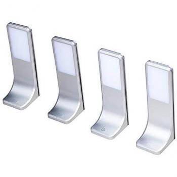 Kalb LED Unterbauleuchte 4er Set, silber-grau, warmweiß für Küche