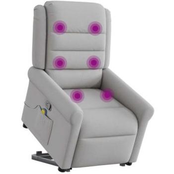 Fauteuil massant inclinable gris nuage