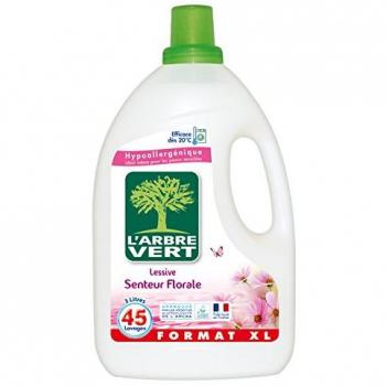 L'Arbre Vert Lessive Liquide Hypoallergénique Senteur Florale 3 L
