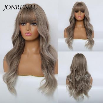 JONRENAU Light Brown Synthetic Wig for Women