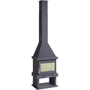Fm Cheminée C-300 Métallique 11kW avec Porte en Fonte
