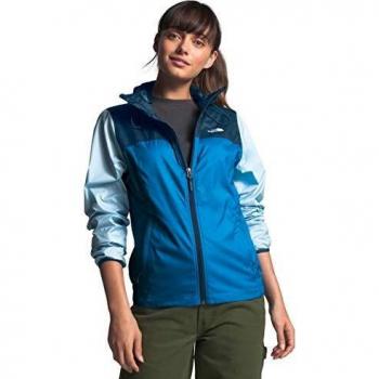 Nordface Damen Cyclone Windbreaker mit Kapuze – Medium, Clear Lake Blau