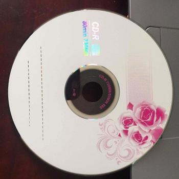 50 Pack 700MB Blank Rose Flower Printed CD-R Discs