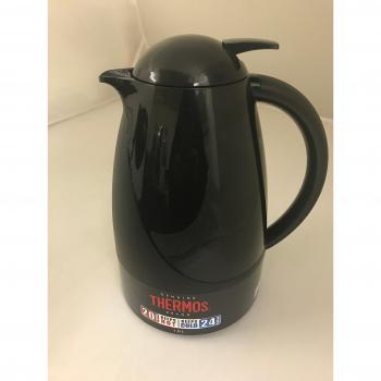 Thermos Carafe Black 1L Glass Lined