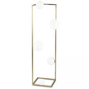 Angolo 5 Light Floor Lamp Brass InBuilt Switch