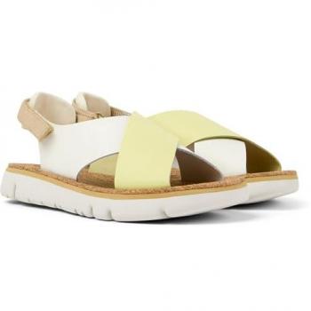 Smooth Leather/ Cotton CAMPER Oruga Slip‑Ons – Women, Size 6