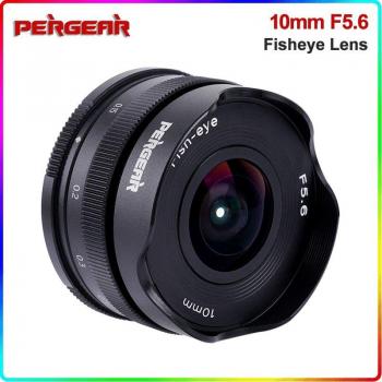 Pergear 10mm F5.6 Pancake Fisheye Lens for Fuji X Mount