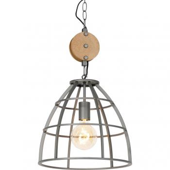 Lampada a sospensione WiFi G95 grigio scuro legno 34 cm