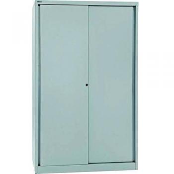 BISLEY ECO Schiebetürenschrank (4 Fachböden) – 645 Lichtgrau, 43 x 120 x 198 cm