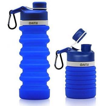 FDA Approved Food-Grade Silicone Portable Leak-Proof Travel Water Bottle