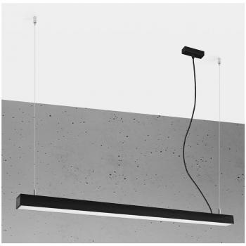 Pinne 115cm Integrated LED Bar Pendant Light Black 4000K