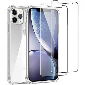 IPhone 11 Pro Max Antischock-Hülle mit 2 Schutzfolien aus Glas