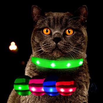 Petsation LED-Katzenhalsband – Sicheres Reflexionsmaterial, 18 cm