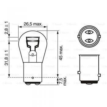 Bosch Ampoule P21/5W 24V, 5/21W