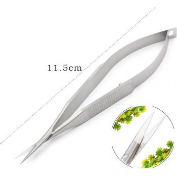 Ensemble d’outils microscopiques 12,5 cm – microciseaux, pinces à dents de la conjonctive, crochets, spatules, pinces spéculum