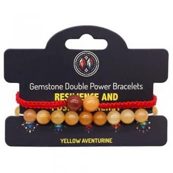 Pulsera Dual Vibración de Piedras Preciosas