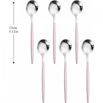Cubertería de Lujo en Plata e Inoxidable: Set de 6 Tazas de Té