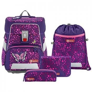 STEP BY STEP Schulranzen Set SPACE SHINE 5-teilig Butterfly Night