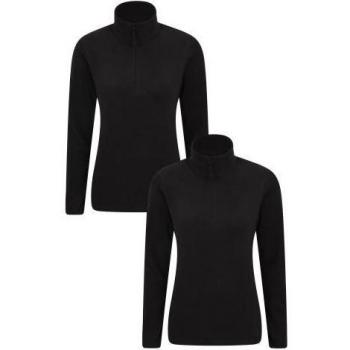 Ladies Black Camber Half Zip Fleece Tops