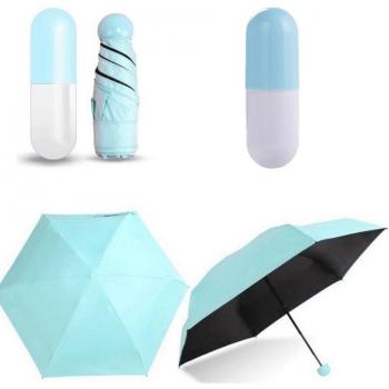 Parapluie Compact Pliable avec Étui à Pilules