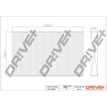 Innenraumfilter für Fahrzeuge Dr!ve+ DP1110.12.0093