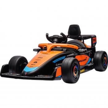 AIYAPLAY McLaren Kinderfahrzeug mit Fernbedienung, 2-Gang, 2 Motoren, MP3 USB, Federung, Hupe, für 3-5 Jahre, max. Tragfähigkeit 30 kg, Orange