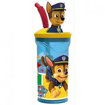 Paw Patrol 3D Figur Trinkbecher – 360 ml, kindersicherer Strohhalm