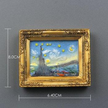 Resina 3D Van Gogh: Imán Mensaje Artístico