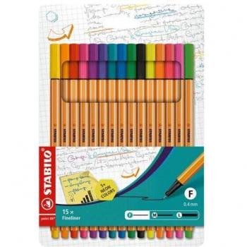 Fineliner Stabilo point 88: 15 Farben